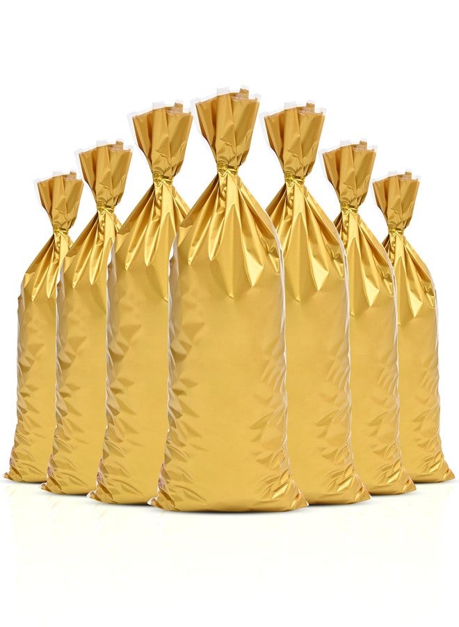 Lecpeting 100 Pcs Cellophane Treat Bags Plastic Goodie Candy Bags with Twist Ties for Gift Wrap Birthday Wedding Baby Shower Christmas Party Supplies (Golden) - Image 4